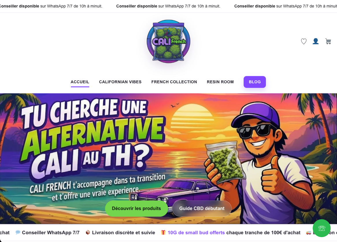 Nouvelle page principale Cali French